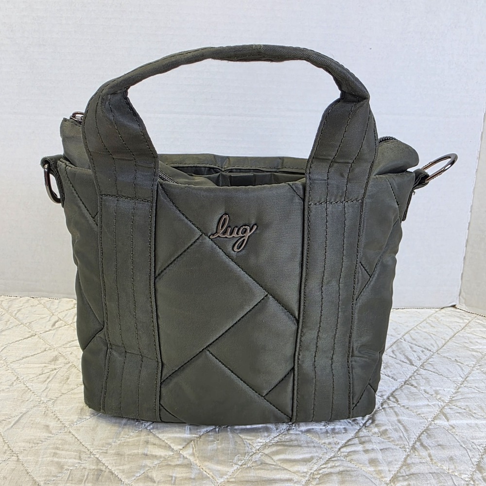 LUG Dory Mini Crossbody Bag Nylon Olive Army Green Purse No Shoulder Strap